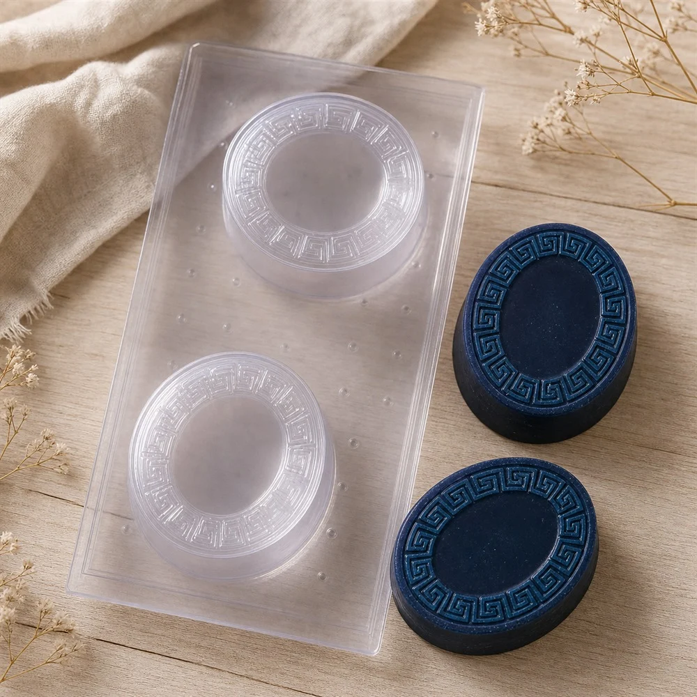 Decorative Oval PVC Soap Mould, 120g (SB-75)