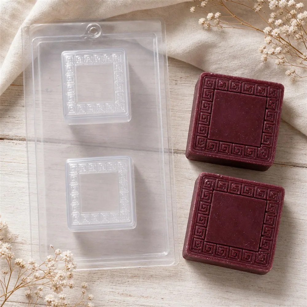 Decorative Square Mould PVC Soap Mould, 100g (SB-74)