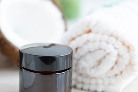 Amber Glass Lotion Jar