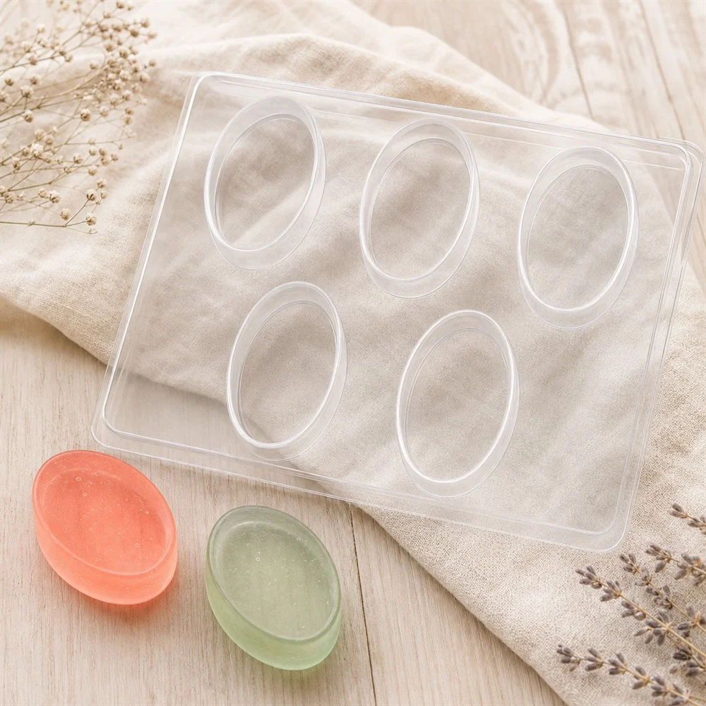 PVC mould for oval soaps 110g with 5 cavities