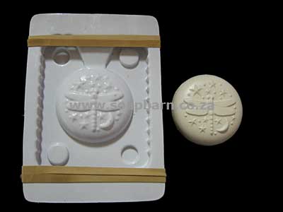 Imported 3-D Round Dragonfly and Stars Mould 125g