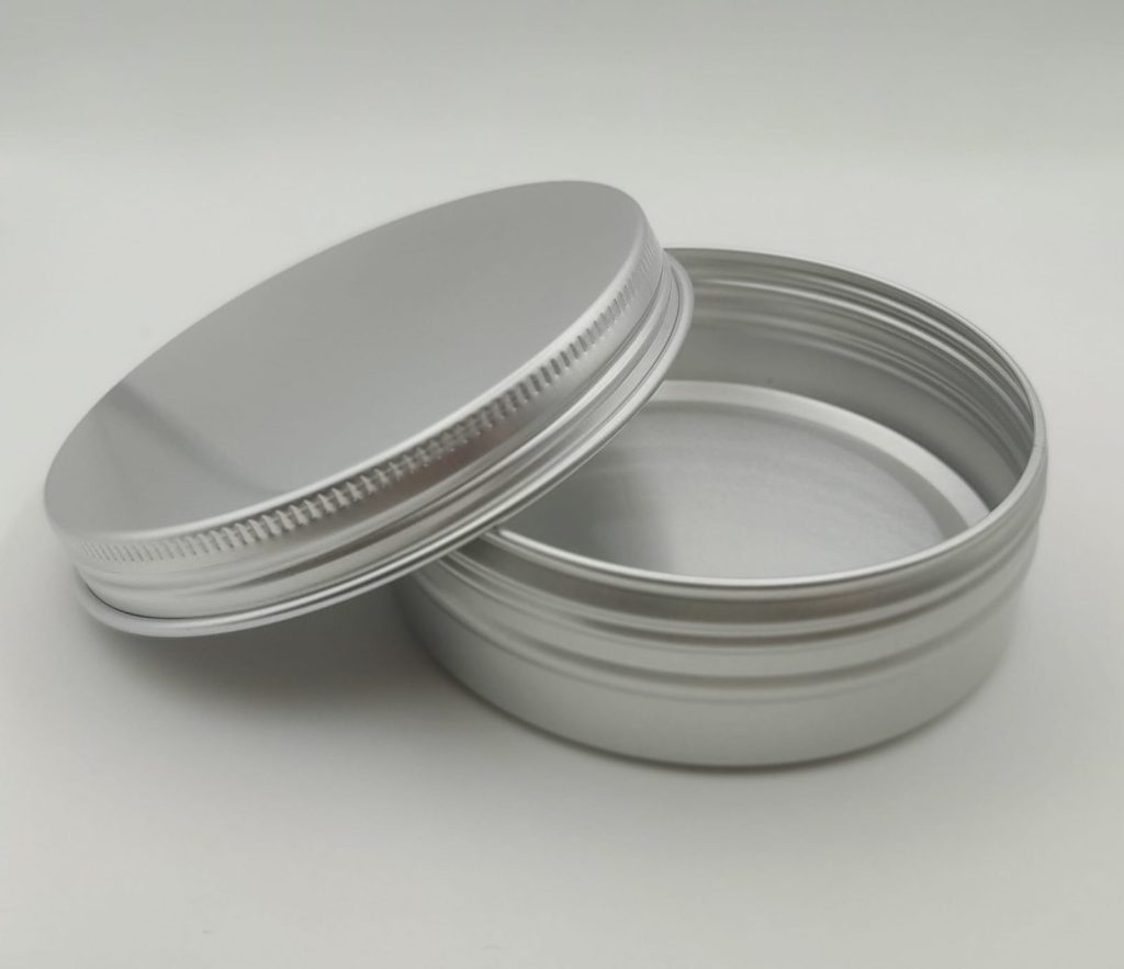100ml Aluminium Jar with Lid - silver