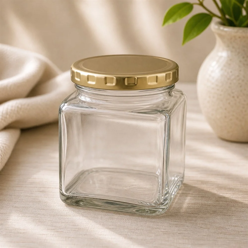 Glass Square Jar 260ml