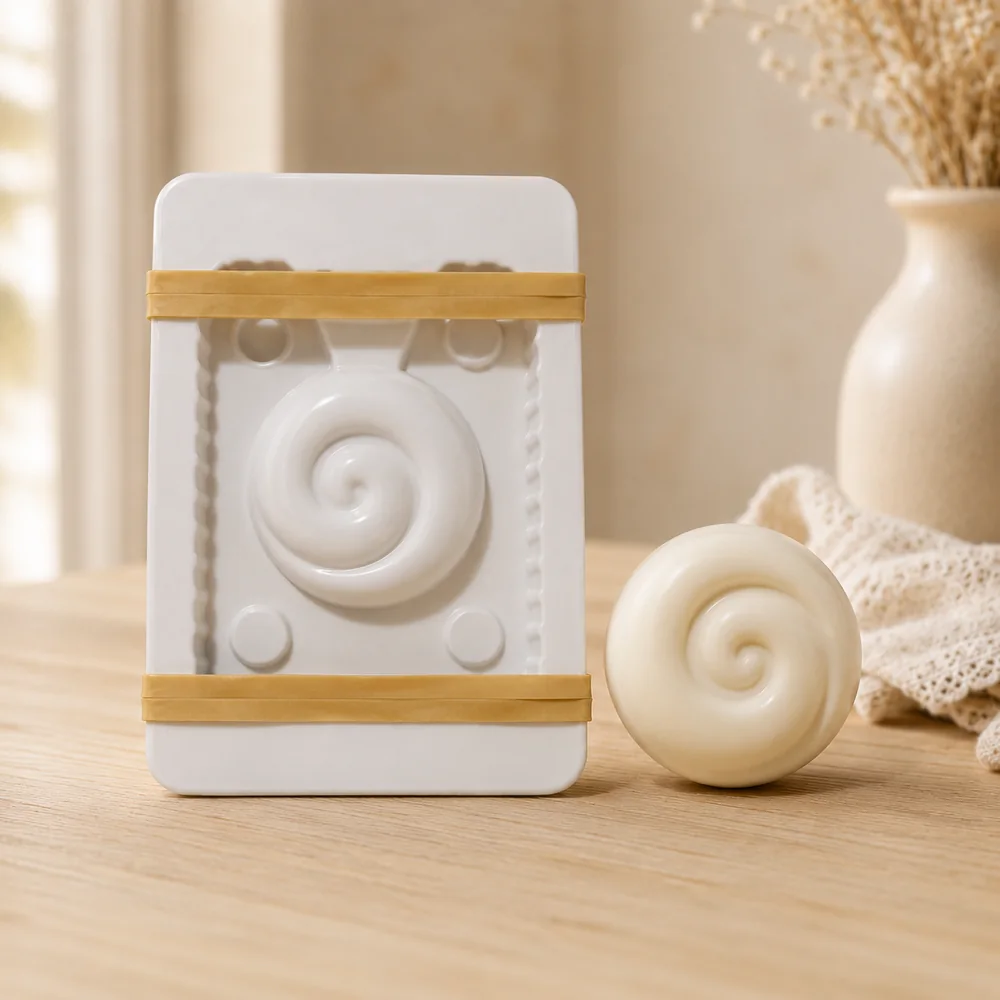 Imported 3D Round Swirl Mould 120g