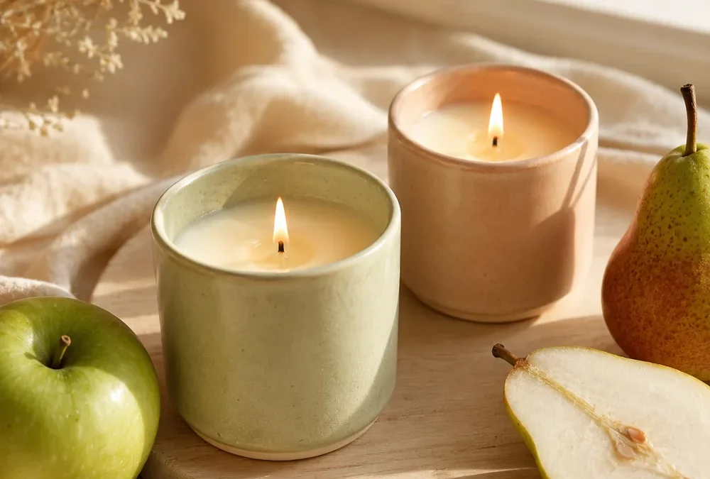 Handmade Apple and Pear Candles - The Soap Barn