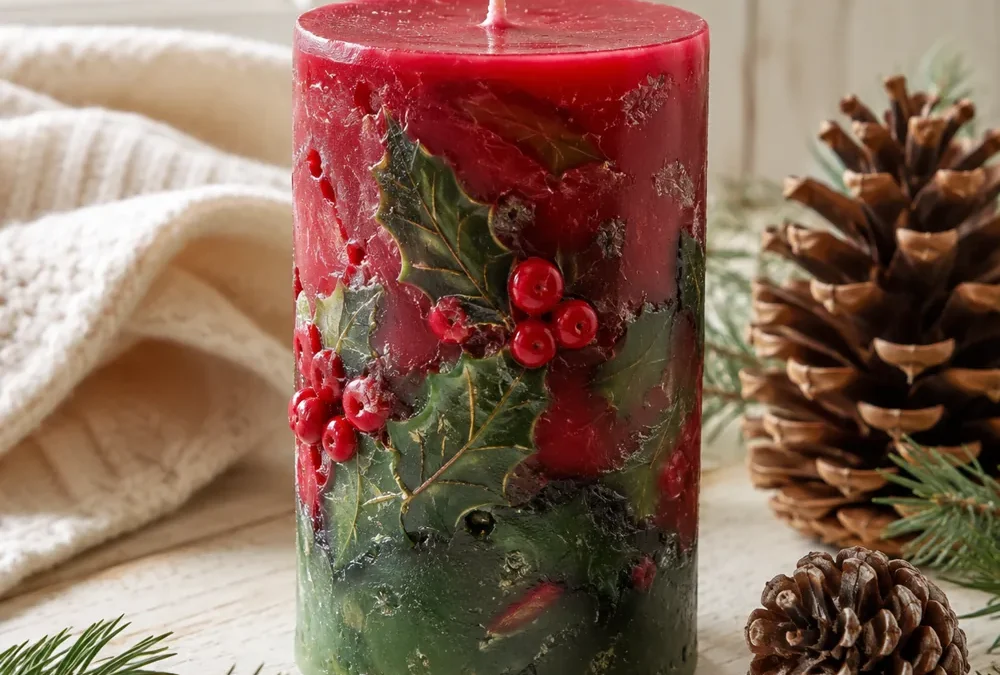 Handmade Christmas Candle - The Soap Barn