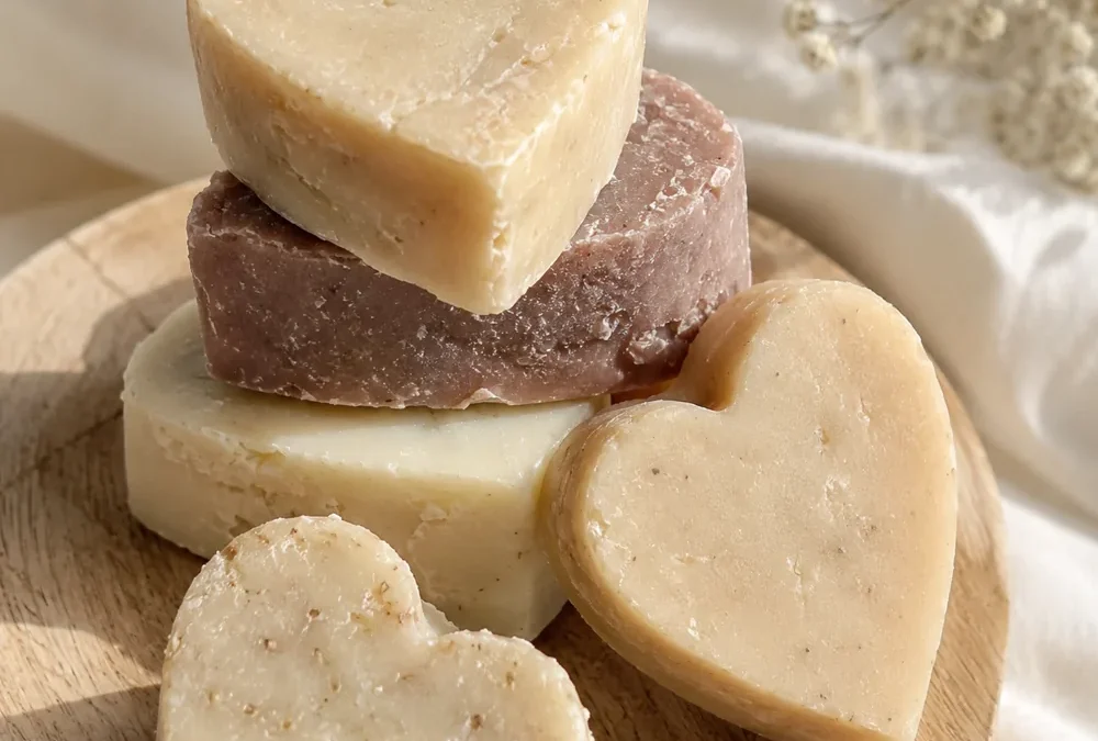 Handmade Chunky Heart Soaps - The Soap Barn