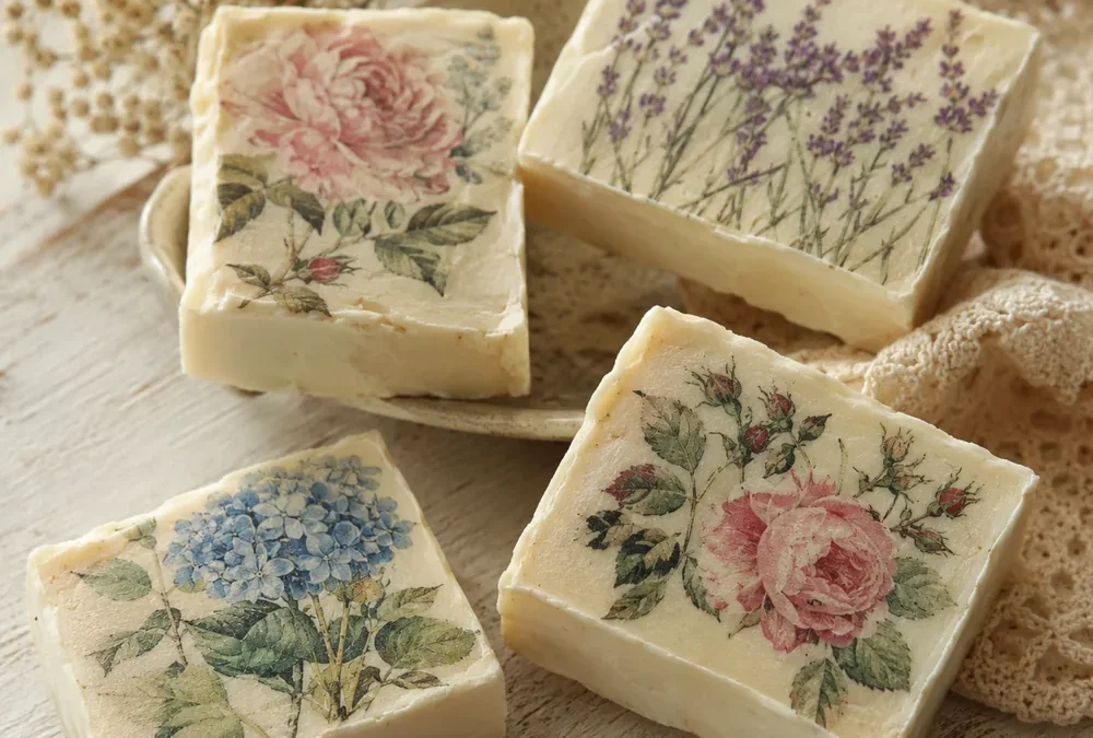 Handmade Decoupage Soaps - The Soap Barn