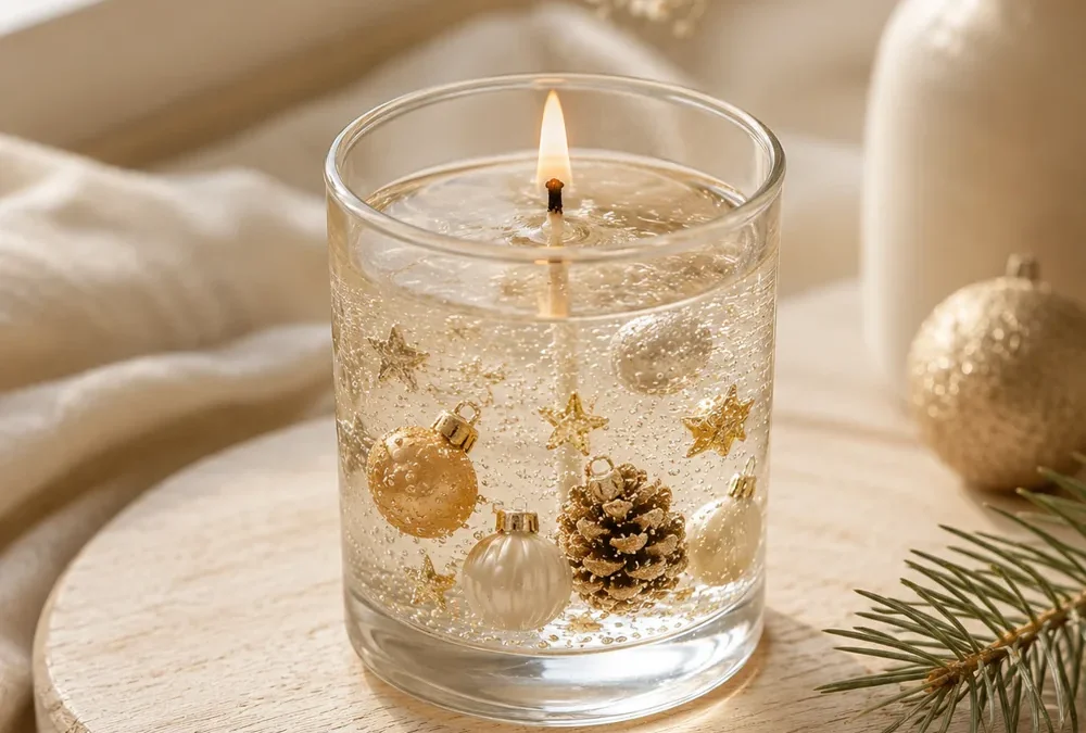 Handmade Festive Gel Candle - The Soap Barn