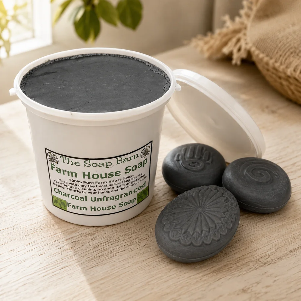 Farmhouse Soap Charcoal Unfragranced 100% Natural