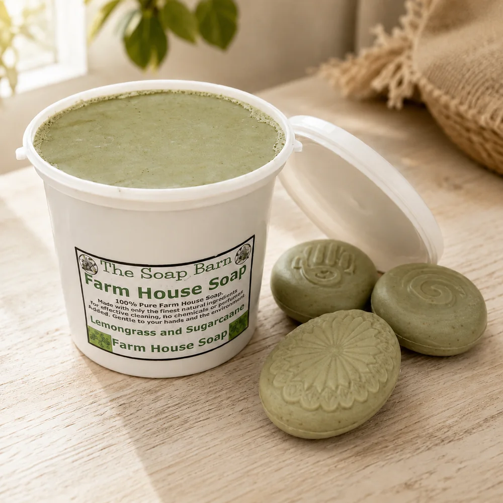 Farmhouse Soap Lemongrass and Sugarcane (Green with Lemongrass)