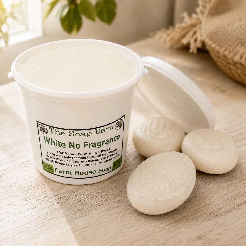Farmhouse Soap No Fragrance (White) 100% Natural