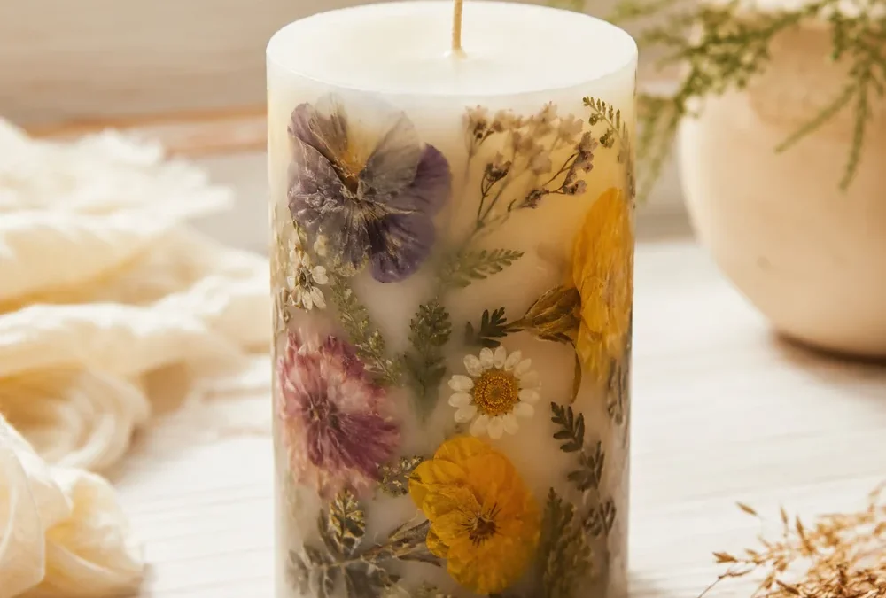 Handmade Fresh Flower Candle - The Soap Barn