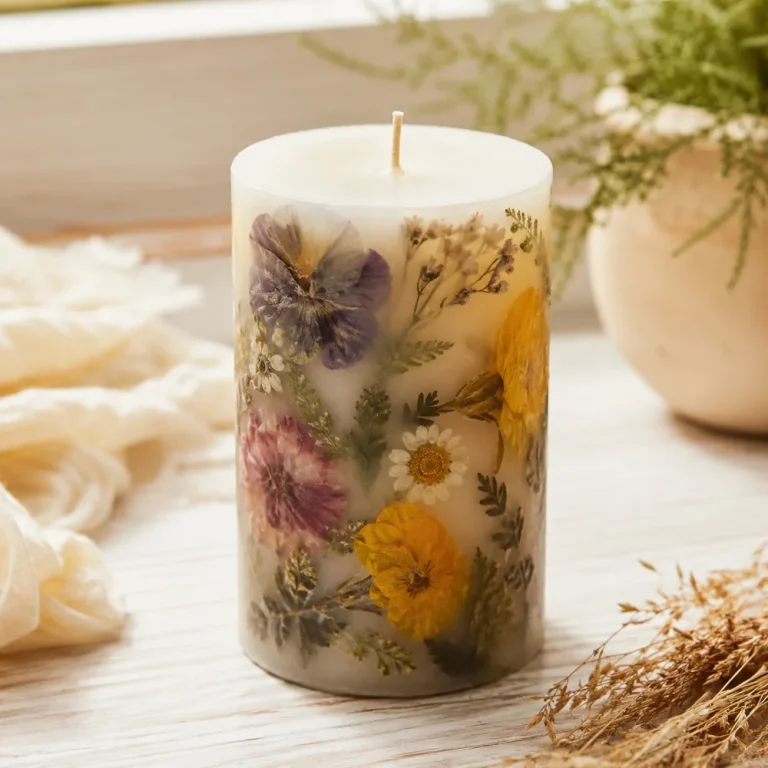 Fresh Flower Candle