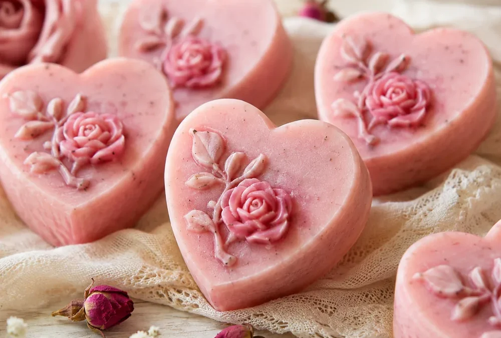 Handmade Heart and Rose Soaps - The Soap Barn