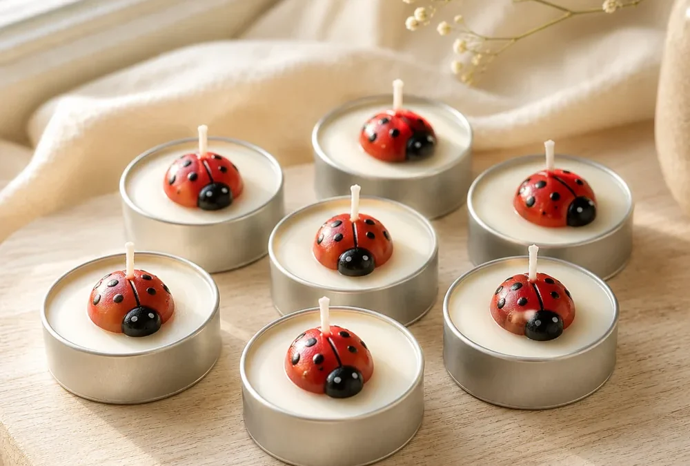 Handmade Ladybird Candles - The Soap Barn
