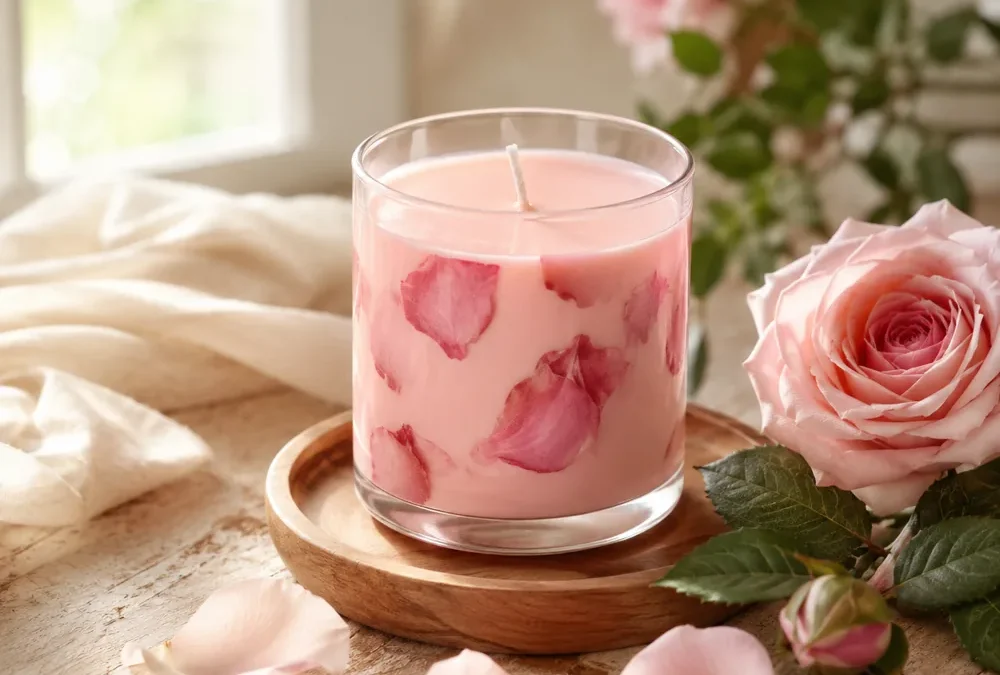 Handmade Rose Candles - The Soap Barn