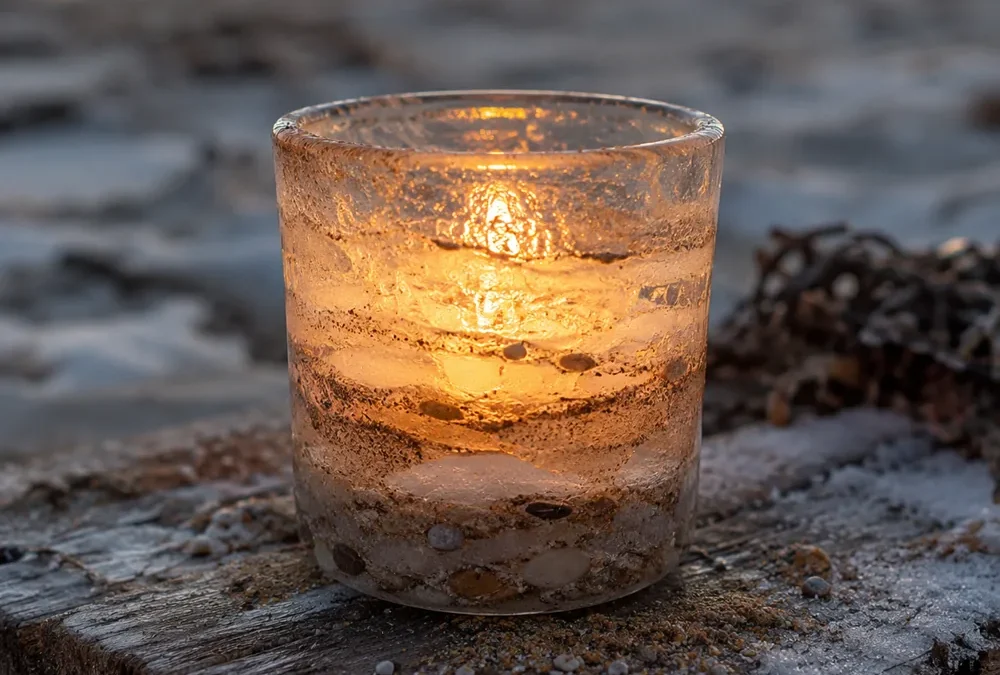 Handmade Sand and Ice Lantern - The Soap Barn