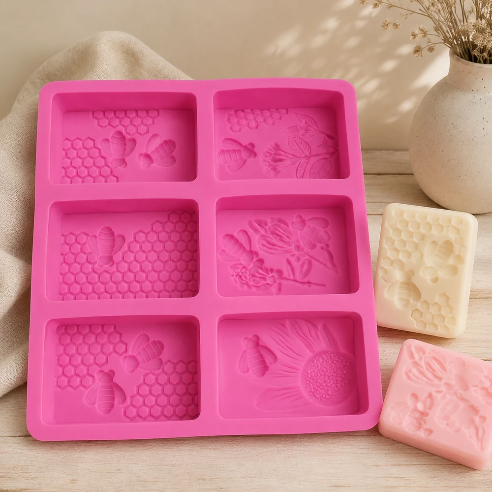 Rectangle Bee Silicone Mould