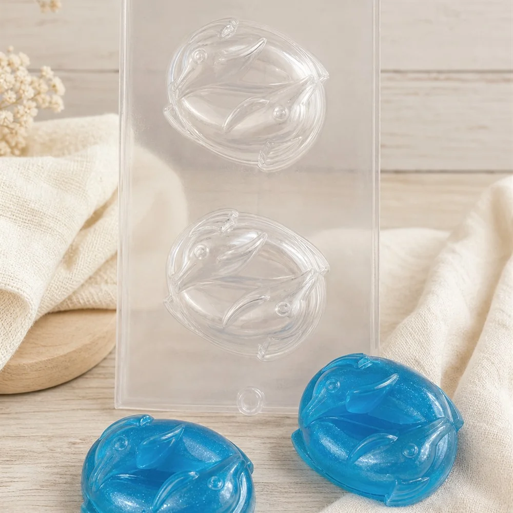 Dolphins Entwined PVC Soap Mould, 120g (SB-08) 1