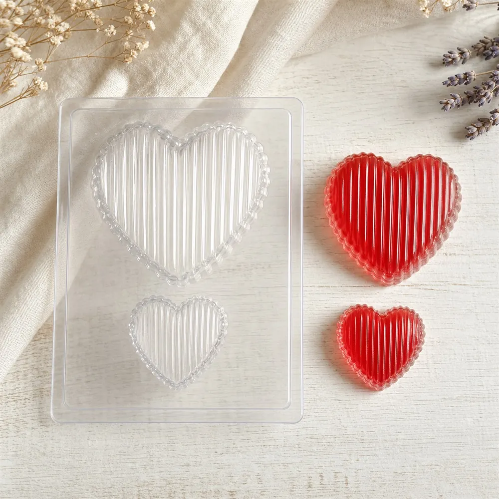 Heart PVC Soap Mould, 100g (SB-42)