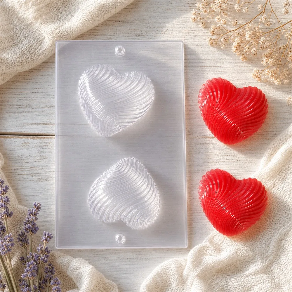 Heart Swirl PVC Soap Mould