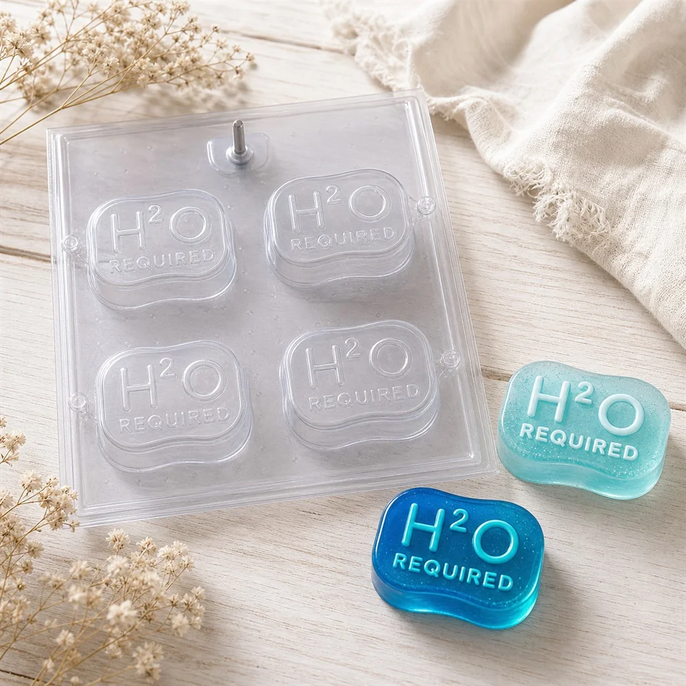 “H₂O Required” PVC Soap Mould