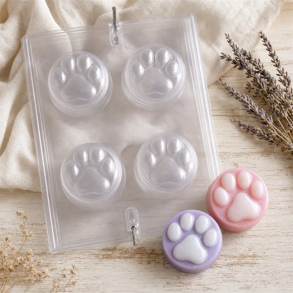 Mini paw print PVC soap mould for making 30g handmade guest soap bars