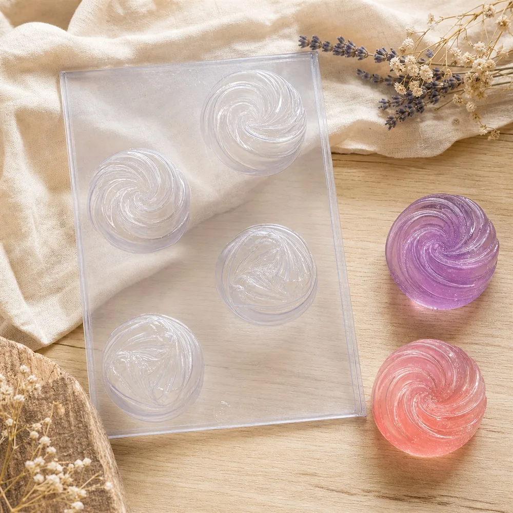 Swirl Medium PVC Soap Mould