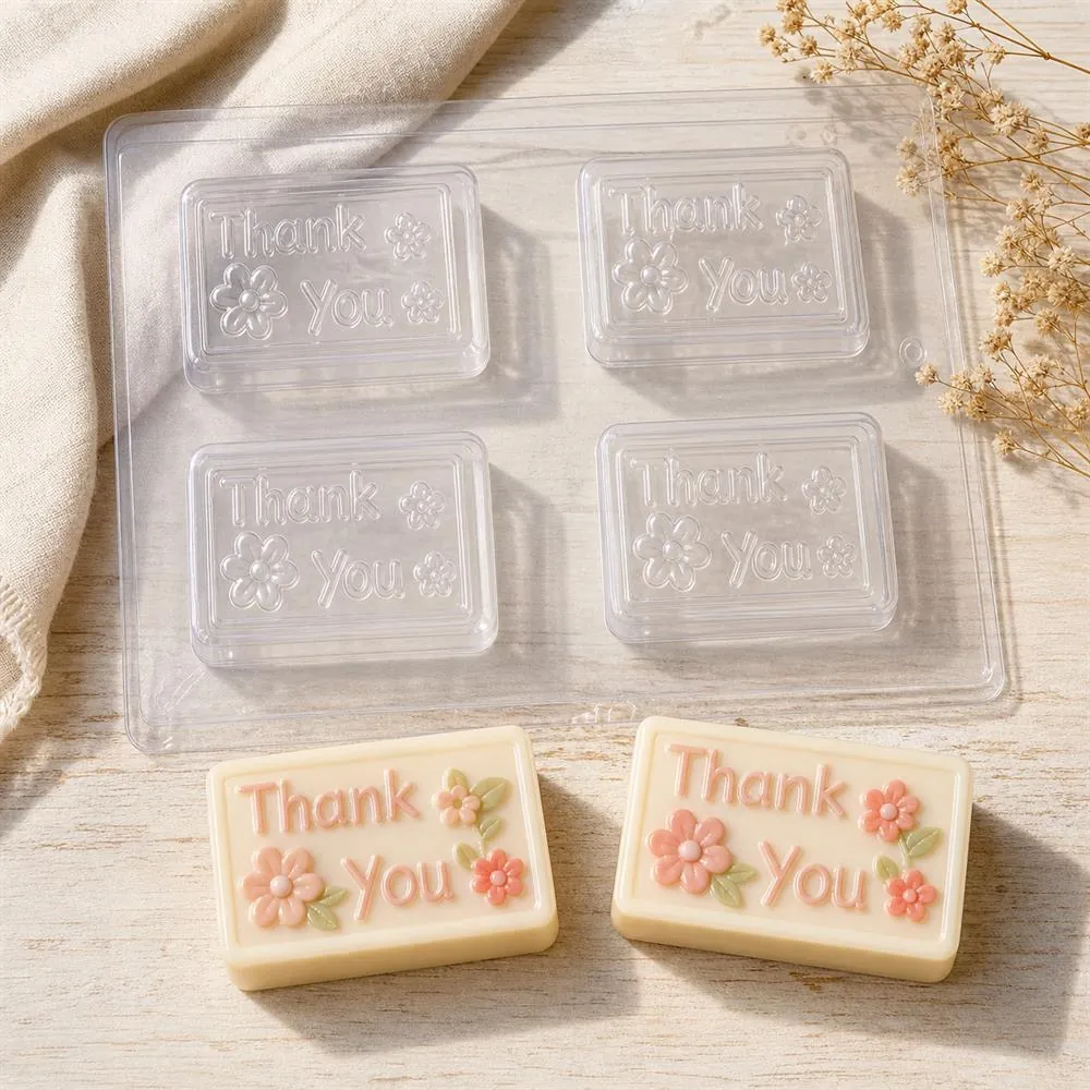 "Thank You" PVC Soap Mould, 120g (SB-83)