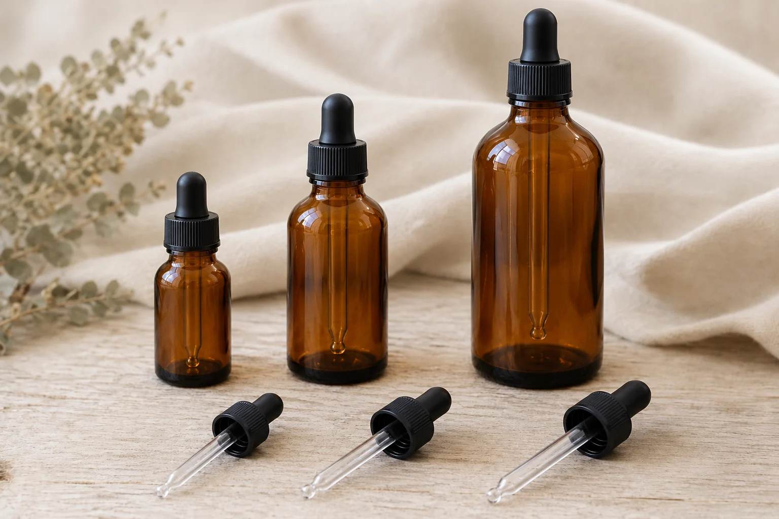 Dropper Bottle - Glass Amber (With Pipette)