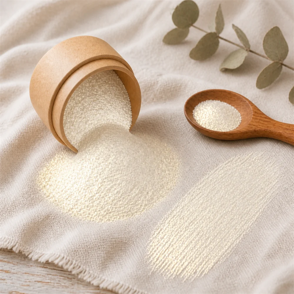 Mica White Splendid Gold 10ml - mica powder, white pearl with a pale gold sheen, The Soap Barn