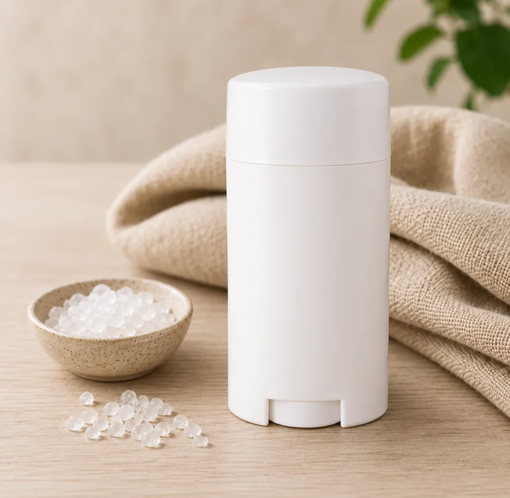 75g white empty oval twist up deodorant stick